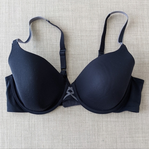 WARNER'S black tshirt tee bra 36B c059 - Picture 5 of 5